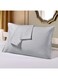 Linen Klub 2-Piece Pillowcase Set &acirc;&euro;&ldquo; 100% Cotton Luxury Hotel Quality, 250 TC Sateen with 1cm Stripe Texture Pattern, Size: 50x75 cm Cotton Silver 50x75cm