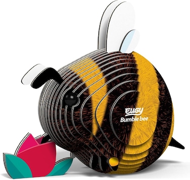 EUGY 3D Bumblebee Paper Puzzle &ndash; Eco-Friendly DIY Cardboard Bumblebee Model Kit, Educational &amp; Creative Craft Toy for Kids &amp; Adults