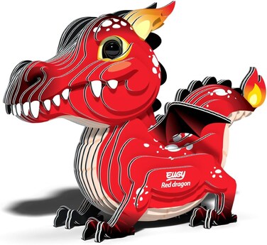 EUGY 3D Dragon Paper Puzzle &ndash; Eco-Friendly DIY Cardboard Dragon Model Kit, Creative &amp; Educational Craft Toy for Kids &amp; Adults