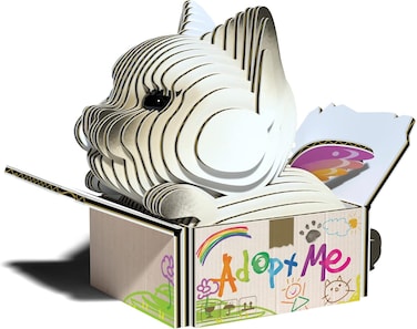 EUGY 3D Cat Paper Puzzle &ndash; Eco-Friendly DIY Cardboard Cat Model Kit, Creative Educational Craft Toy for Kids &amp; Adults