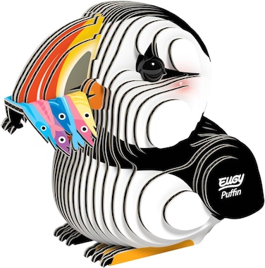 EUGY 3D Puffin Paper Puzzle &ndash; Eco-Friendly DIY Cardboard Puffin Model Kit, Educational &amp; Creative Craft Toy for Kids &amp; Adults
