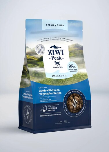 Ziwi Peak Steam and Dried Lamb Recipe Dry Dog Food-800g