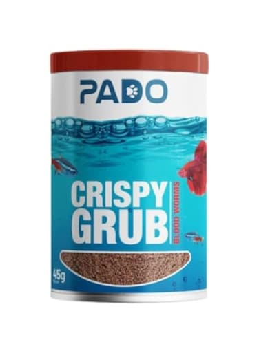 Pado Crispy Grub Blood Worms Fish Food 45g