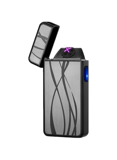 Double arc plasma lighter windproof USB rechargeable flameless lighter that can be used as a candle lighter and camping l