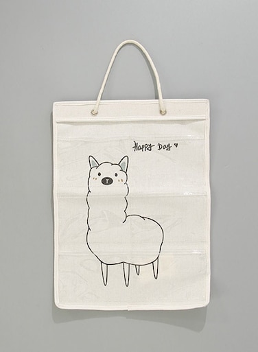 Lovely Alpaca Hanging Organizer Black/White 90grams