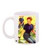 Human Figure Printed Coffee Mug White/Yellow/Blue
