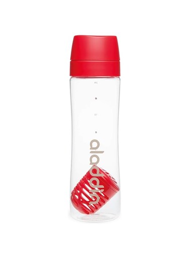 Aladdin Infuse Water Bottle 0.7L Red &ndash; Removable Infusion   Two-way leakproof lid for easy ice filling and cleaning   Stain and smell resistant   BPA-Free   Dishwasher Safe