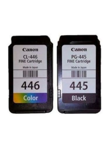 Pack of 2 Canon Pixma 445/446 Ink Cartridge Set Tri Colour &amp; Black