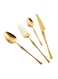Stainless Steel Cutlery Set Gold 25x16x3.5cm