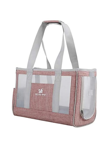 Pet Travel Carriers for Cats and Dogs Rabbits Hamster, Soft Sided Portable Cats Bags, Small Dog Carrier (pink)