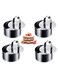 seven Stainless Steel Cake Ring Molds Set - 3.15" Round Pastry Rings for Perfect Baking, Includes Pusher - Set of 4 Rings, Ideal for Mother's Day Baking Gifts