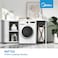 Midea 8 Kg Front Load Washer New Edition 1400 RPM Speed, Electromagnetic Door Lock MF110W80B/W-GCC