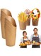 Goodern 50PCS 12oz Disposable French Fries Holder,French Fries Cup Set Take out Party Baking Supplies Snack Cups Popcorn Box Paper Cones Kraft Paper Container for Wedding Birthday Party Food Cones