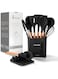 Silicone Cooking Utensil Set,Silicone Kitchen Utensil Set-13pcs,Wooden Handles Utensils Tool for Nonstick Cookware,Non Toxic Heat Resistant Kitchen Tools Set With Storage Bucket And Lid Rest