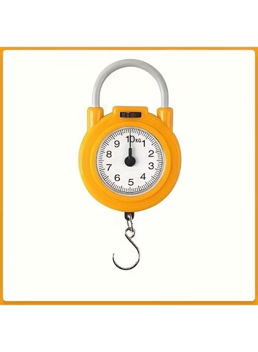Portable Spring Scale, High-Precision Mechanical Handheld Scale, Quick and Sensitive, 10kg Max Load, Non-Electric Plastic Weigh Tool for Home and Shipping Use, Not for Food Contact