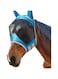 ABOCIDEGE Luminous Horse Fly Mask Large Eye Space Standard with Ears UV Protection for Horse Sky Blue Full Size (Large)