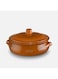 REGAS Spanish Round Casserole with Lid, Traditional ceramic clay casserole (700ml - 17cm #13089)