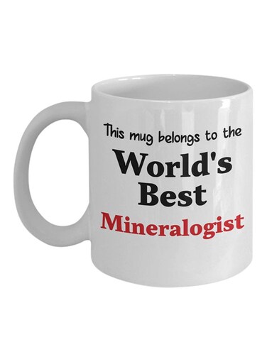 World's Best Mineralogist Printed Coffee Mug White