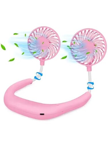 Mini protable cooling Fan, Summer, Neck Fan, With Three-speed Adjustment, Outdoor, USB Portable Neck Fan, Long-lasting Silent Neck Fan
