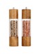 XWXO XQXQ Premium Acrylic Salt and Pepper Grinder Set, Manual Salt and Pepper Mills- Wooden Shakers with Adjustable Ceramic Core-Salt Grinder and Pepper Mill -8 Inches-Pack of 2