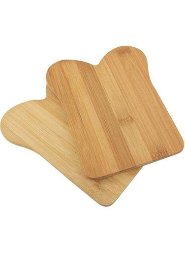 HIT Bamboo Cutting Board 2-Pieces, 20 cm x 16.5 cm x 1 cm Size