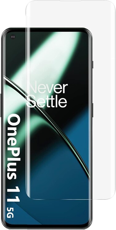 For OnePlus 11 5G Screen Protector, UV Tempered Glass Full Cover the Screen, 9H Hardness, Anti-Scratch, Anti-Shatter, Anti-Fingerprint Screen Protector for OnePlus 11 5G Clear (UV Clear Glass)
