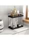 TechSrmaji Metal 2-Tier Standing Rack for Bathroom, Kitchen, Countertop Storage Dish Rack for Kitchen Organizer, Cosmetic Shelf, 2-Tier Kitchen