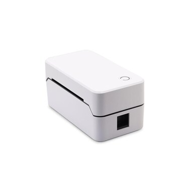 Compact Thermal Shipping Label Printer, Bluetooth Compatible, One-Line Express Printing, White