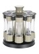 Spice Jar Set in Black, Grey, and Clear Colors, 8-Piece, 21x17.5 centimeters