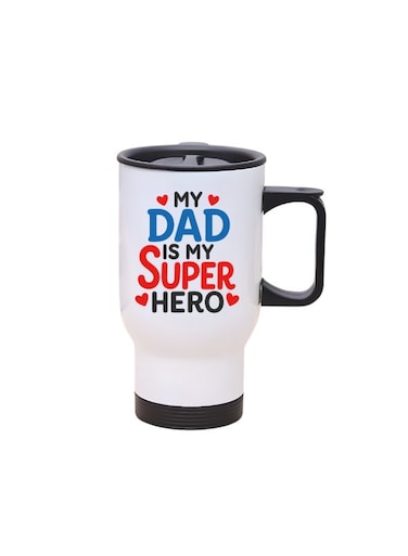 Father&acirc;&euro;&trade;s Day Travel Mug&acirc;&euro;&ldquo;Stainless Steel,Leak-Proof&amp;Insulated &acirc;&euro;&ldquo; "My Dad Is My Super Hero" Design &acirc;&euro;&ldquo; Gift From Son &amp; Daughter&acirc;&euro;&ldquo;Ideal For Hot&amp;Cold Drinks,Birthdays&amp;Everyday Use