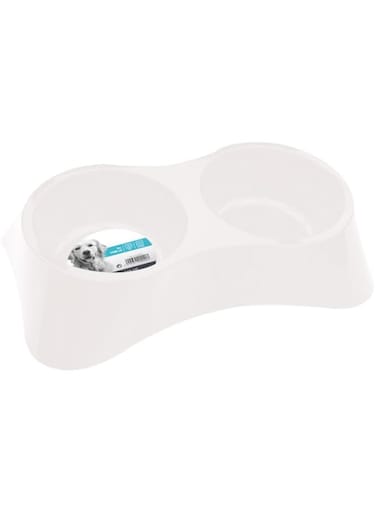 M-PETS Melamine Double Bowl Assorted 2x1700ml