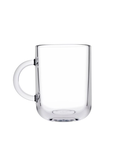 2 Pieces Iconic Glass Mug Set 330 Ml Clear