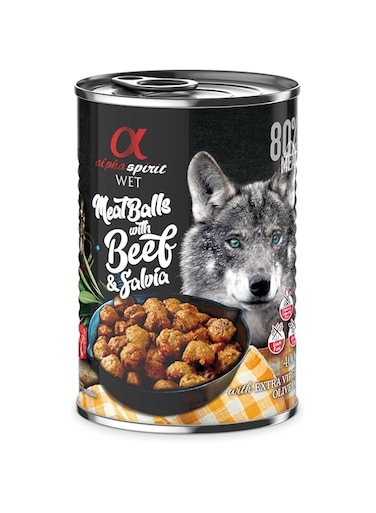 ALPHA INDUSTRIES Spirit Meatballs Beef and Salvia, Complete Pet Food For Dogs, 400gr