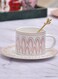 Coffee Tea Cup Set Gold Ring Arabic Cups With Saucer Gold Spoon