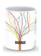 Premium Diverge White Designer Mug White/Yellow/Red