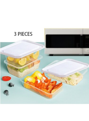 Pieces Food Container Set - Sealed Lid - Lunch Fresh Fruit Storage Box - Food Storage Box Size 1200ML