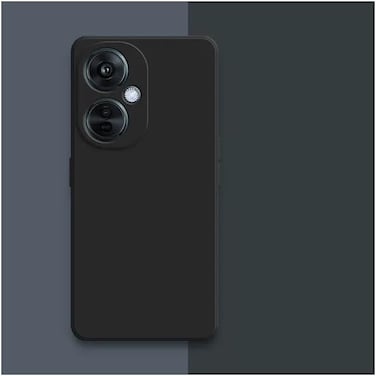 Muzz Case for OnePlus Nord N30 / OnePlus Nord CE 3 Lite Case, Liquid Gel Rubber Bumper Case with Soft Microfiber Lining Cushion Slim Hard Shell Shockproof Protective Cover for OnePlus Nord N30 (Black)