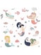 Roommates RMK4394SCS Sweet Pastel Mermaids Peel And Stick Wall Decals
