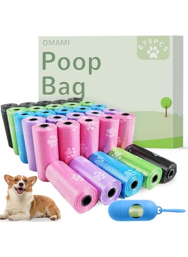 OGIRL 45Rolls-675pcs Dog Poop Bags,Pet Waste Bags with Dog Leash Clip and Poop Bag Dispenser,Eco-friendly, Leak-Proof, Water-Proof,Durable and Strong, Cat Litter &amp; Dog Poop Scoop Bags