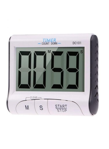 Portable Digital Countdown Timer Clock Large LCD Screen Alarm for Kitchen Cook Kitchen Timer Stopwatch (Not Included Battery)