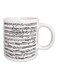 Musical Notes Printed Mug White/Black