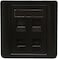 Black CAT5E CAT6 Network Wall Socket RJ45 LAN Faceplate Ethernet Wall Socket Faceplate Wall Plate for CAT6/CAT5E/CAT5 Network Cable DKURVE (4 PORT)