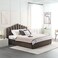 Dreamy Bliss Tufted Upholstered Super King Size Bed (200 X 200 CM) Dark Brown Chocolate Color