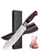 Meat Knife Boning Knife for Meat Cutting, Professional Chef Deboning Knife, Butcher Trimming Fillet Knife for Meat Fish, Full Tang Wood Handle Knife for Kitchen, BBQ (Curved-6.7'')