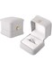 iSuperb 2 Pcs PU Leather Ring Box Couple Proposal Jewelry Gift Case Ring Earrings Jewelry Counter Display for Engagement Wedding Valentine's Day (Gray ring box)