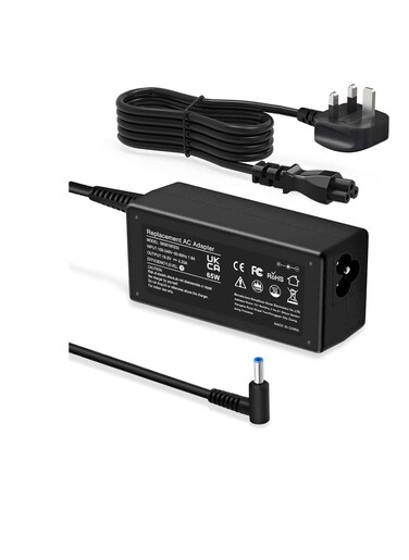 HP notebooks 65W 19.5V 3.33A adapter with a 4.5mm blue pin connector