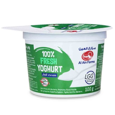 Al Ain Fresh Natural Yoghurt Full Cream, 100g