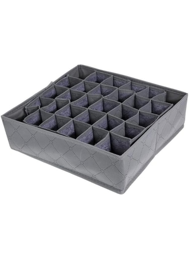 SKEIDO 30 Cell Foldable Drawer Organizer Underwear Bra Scarfs Socks Organizer Bamboo Box Bamboo Charcoal Clothes Storage Box