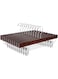Amber Home 35.5cm Retro Wooden Pants Hangers 10pcs, Antique Smooth Wood Skirt Hanger with Adjustable Anti-Slip Chrome Clips, Walnut Brown Solid Clothes Hangers Rack for Bottoms Jeans Slacks Trousers