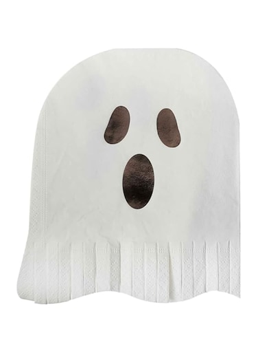 Ginger Ray FRI-128 Halloween Napkins, White